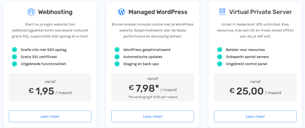 hostingpakket cloud86 website maken