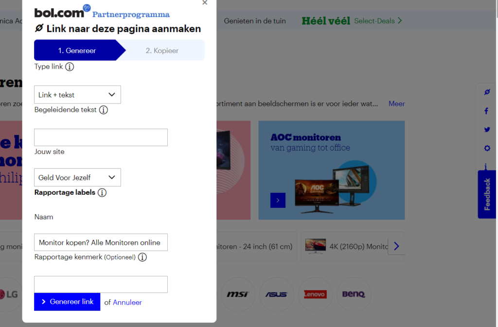 affiliate marketing bol.com